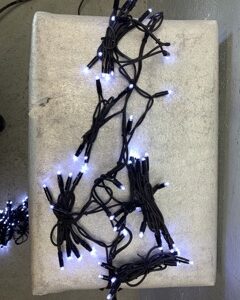 Guirlande rideau neige LED blancs 4*1.4